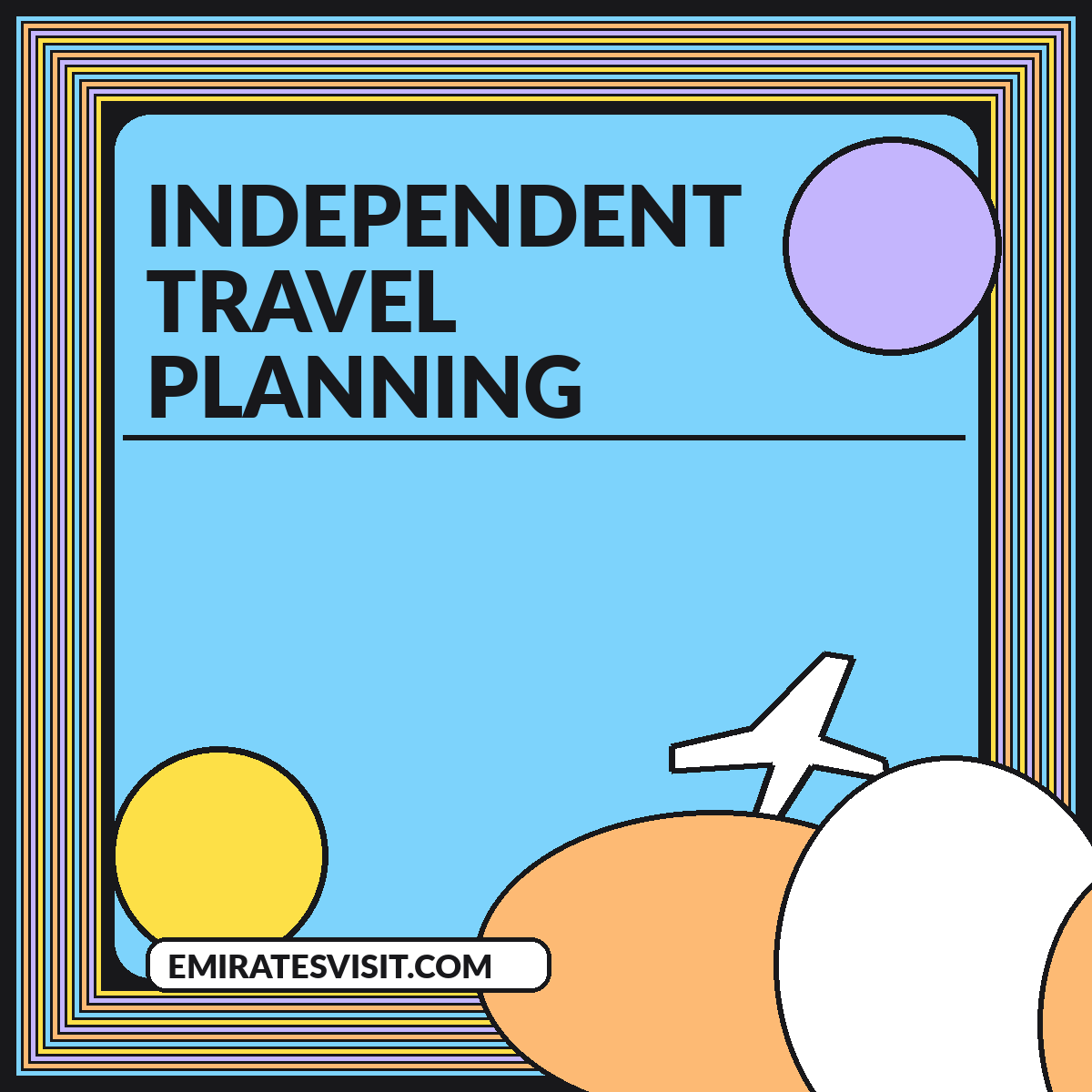 Illustrated guide card for About EmiratesVisit.com