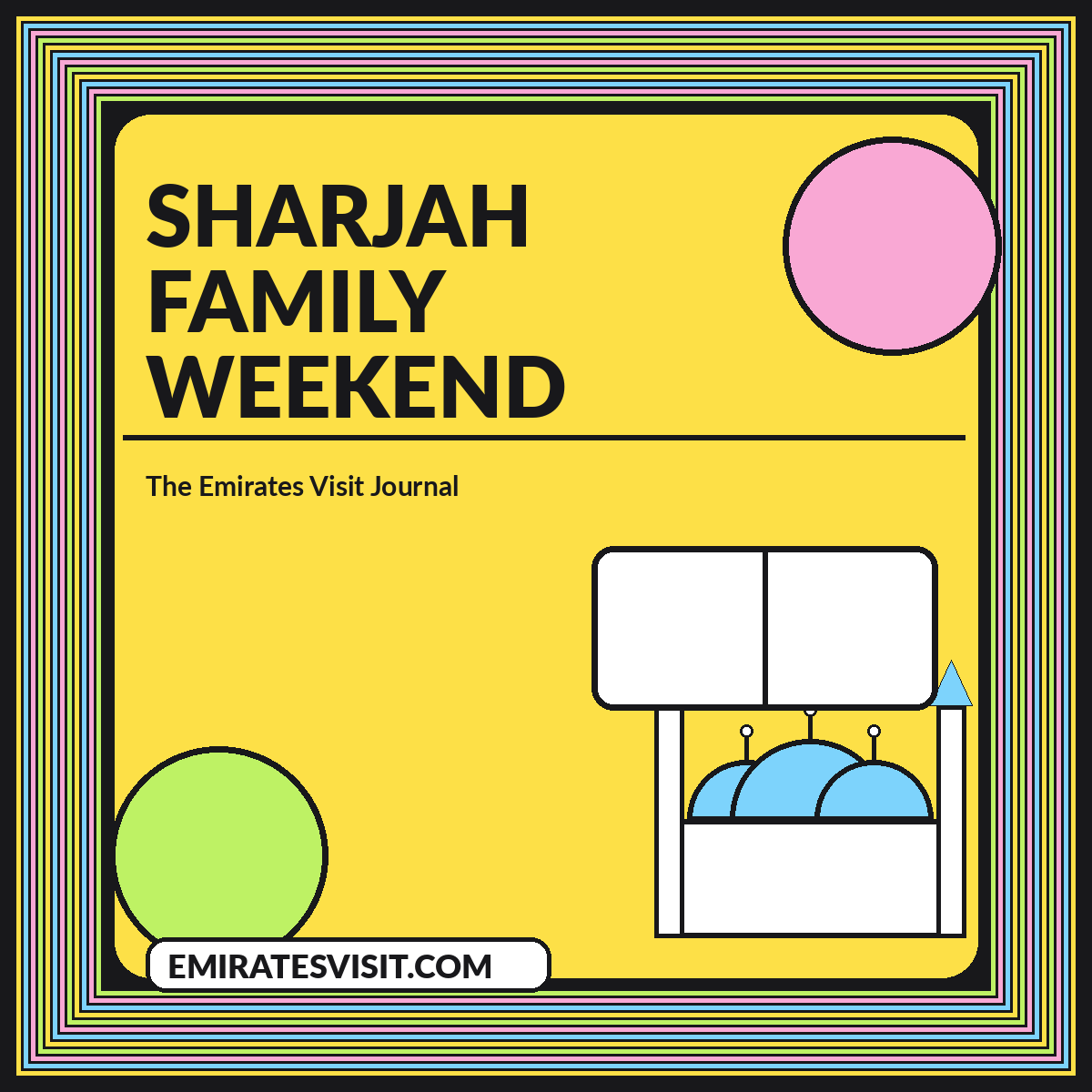 Sharjah Family Weekend illustrated article cover