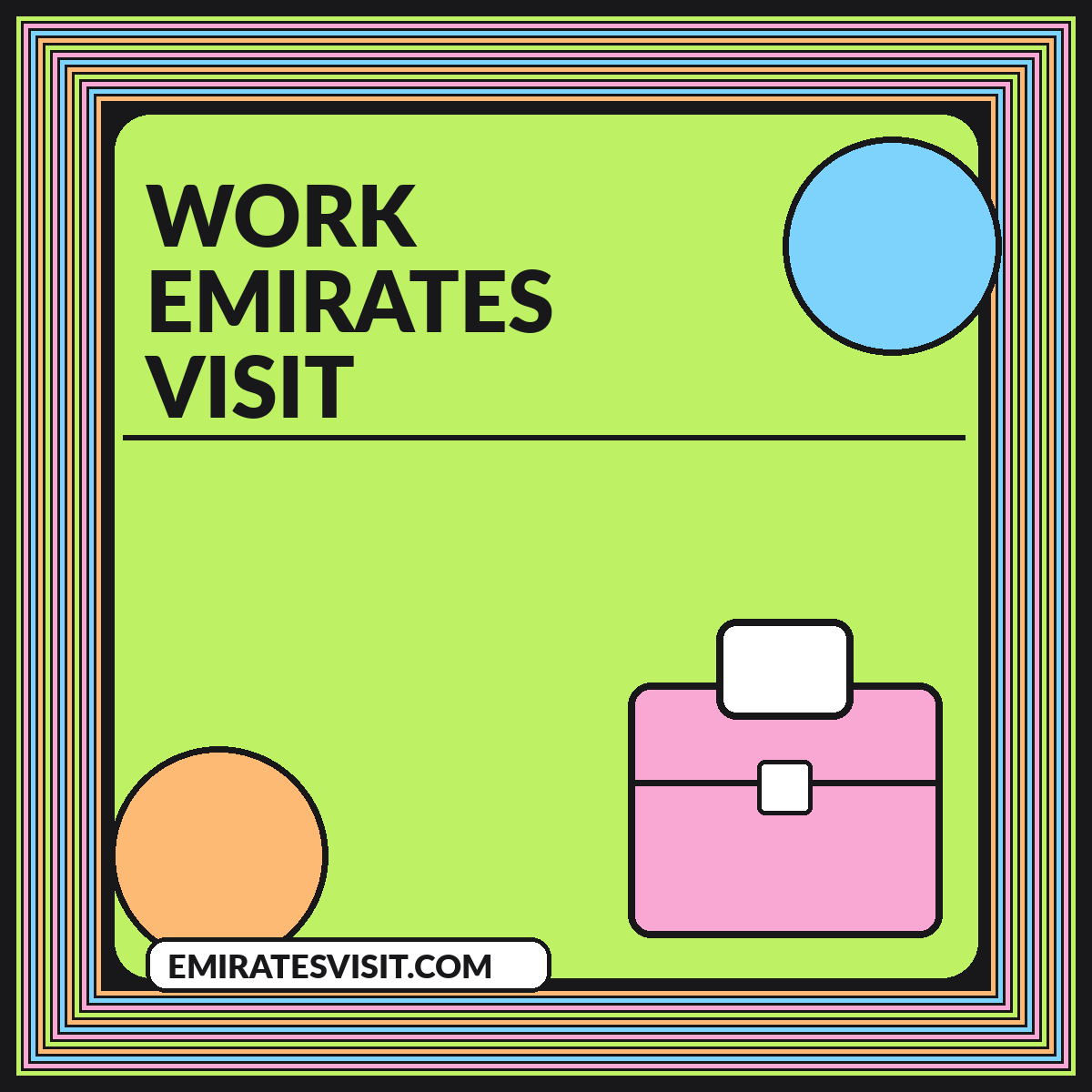 Illustrated guide card for UAE Work and Business Visit Planner